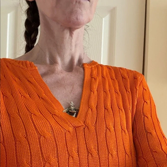 Ralph Lauren Black Label Silk Orange Knit tunic - Picture 4 of 11